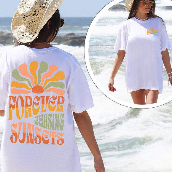 Forever Chasing Sunsets NEW - CC white - Sunfire Tees