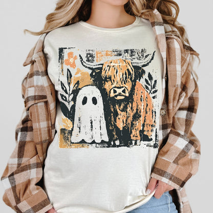 Ghost & Cow Friends - natural - Sunfire Tees