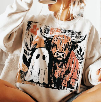 Ghost & Cow Friends - natural - Sunfire Tees