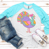 Colorful Turkey Raglan