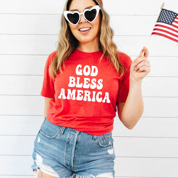 God Bless America - red - Sunfire Tees