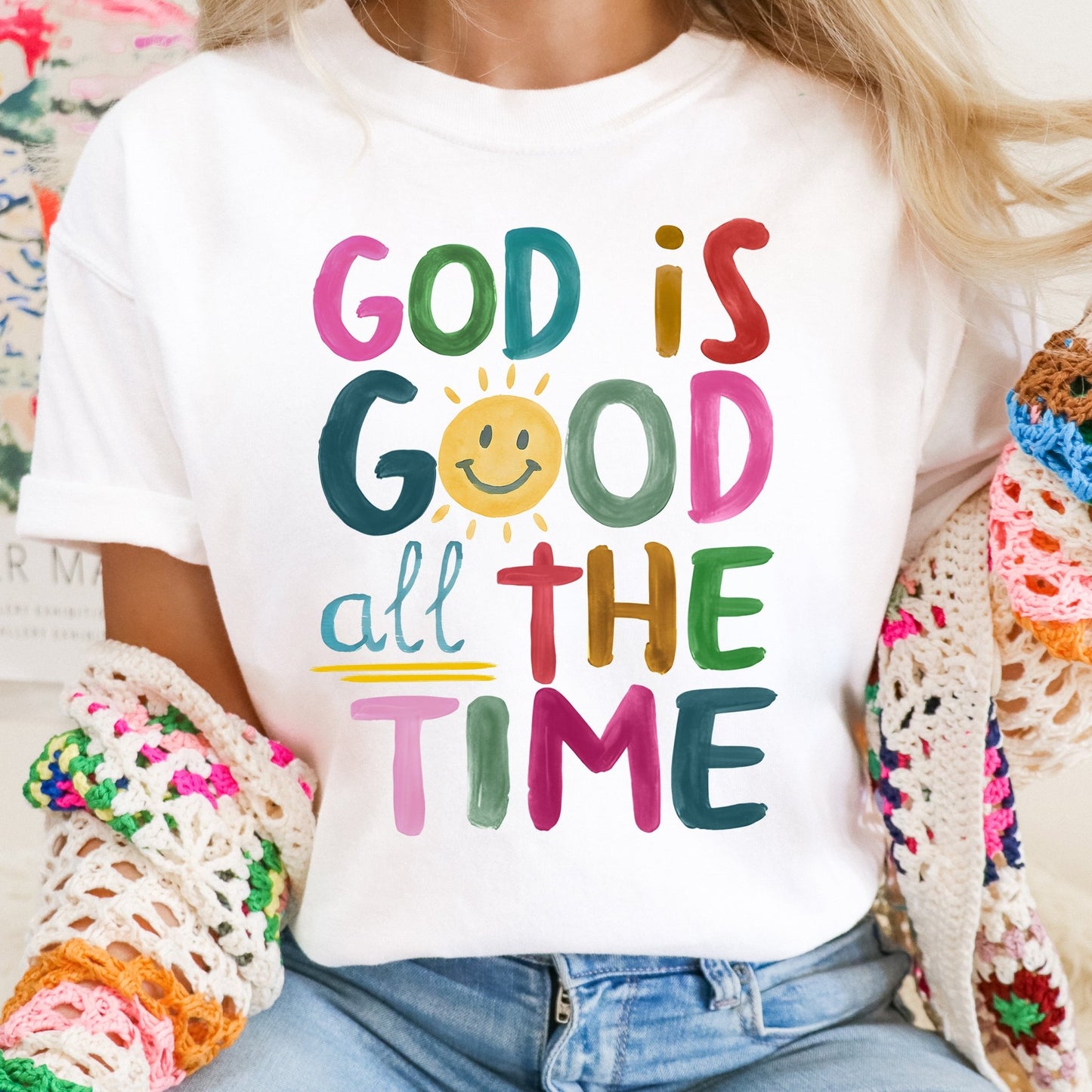 God is Good All the Time - White - Sunfire Tees