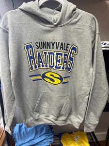 Gray Distressed Sunnyvale Raiders Hoodie - Sunfire Tees