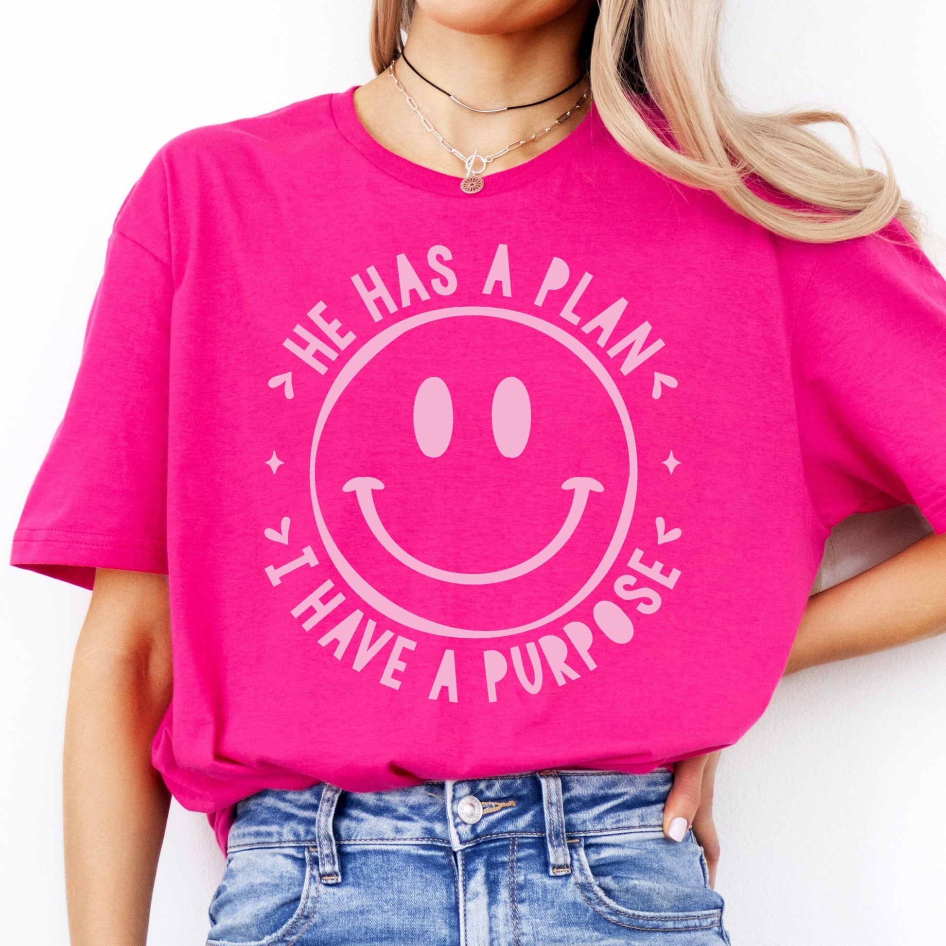 He Has a Plan, I have a Purpose - heliconia - Sunfire Tees