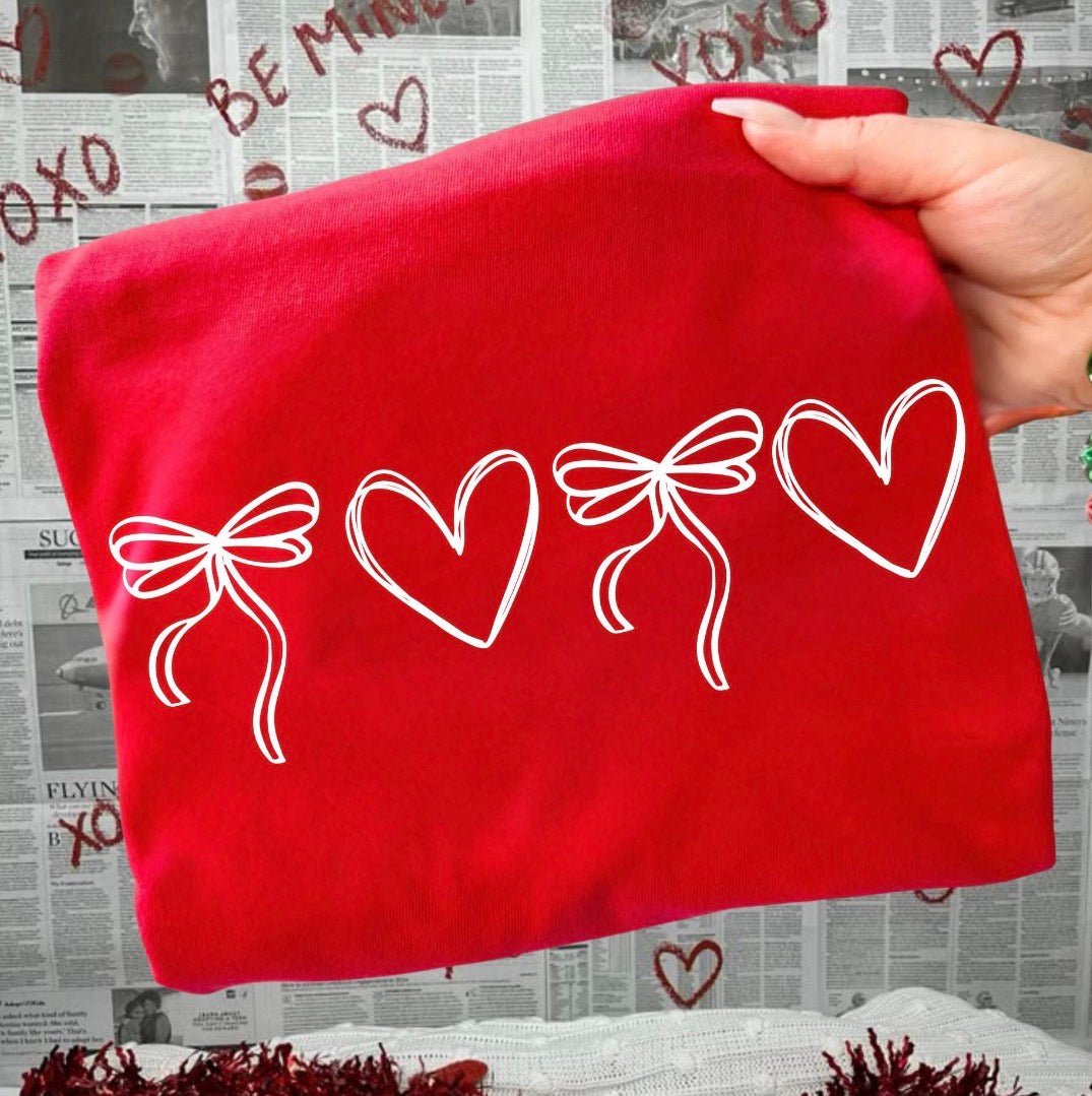 Hearts & Bows Valentine Shirt - Sunfire Tees