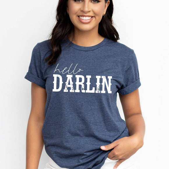 Hello Darlin' - heather navy - Sunfire Tees