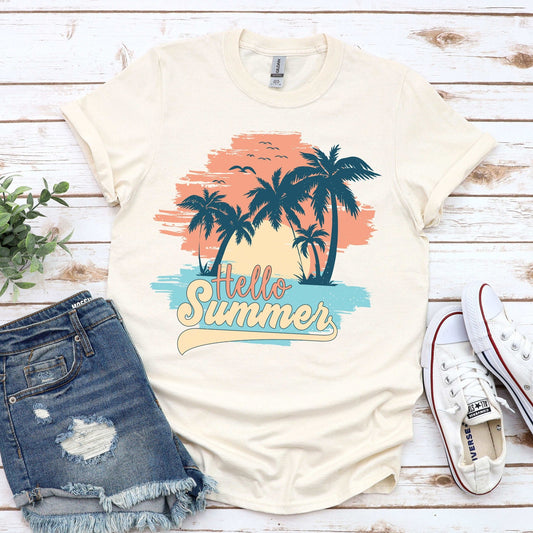 Hello Summer Palms - Sunfire Tees