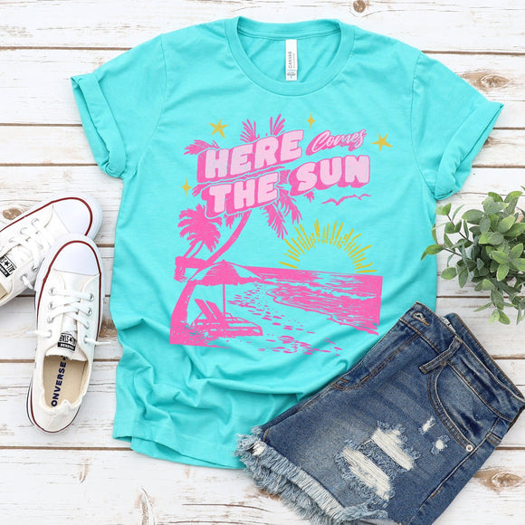 Here Comes the Sun - heather sea green - Sunfire Tees