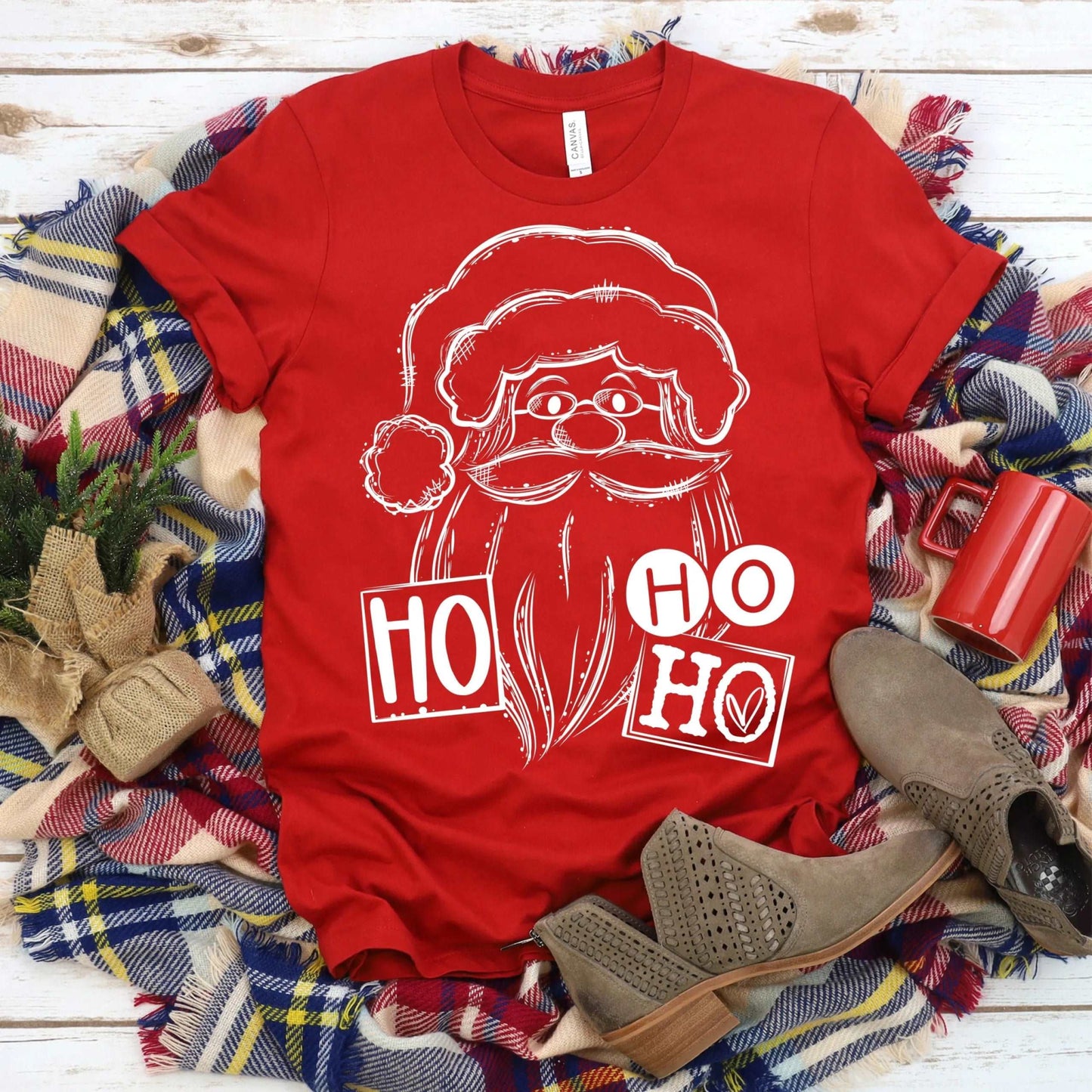 Ho Ho Ho Santa - Red - Sunfire Tees
