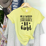 In A World Where You Can Be Anything Be Kind - Sunfire Tees