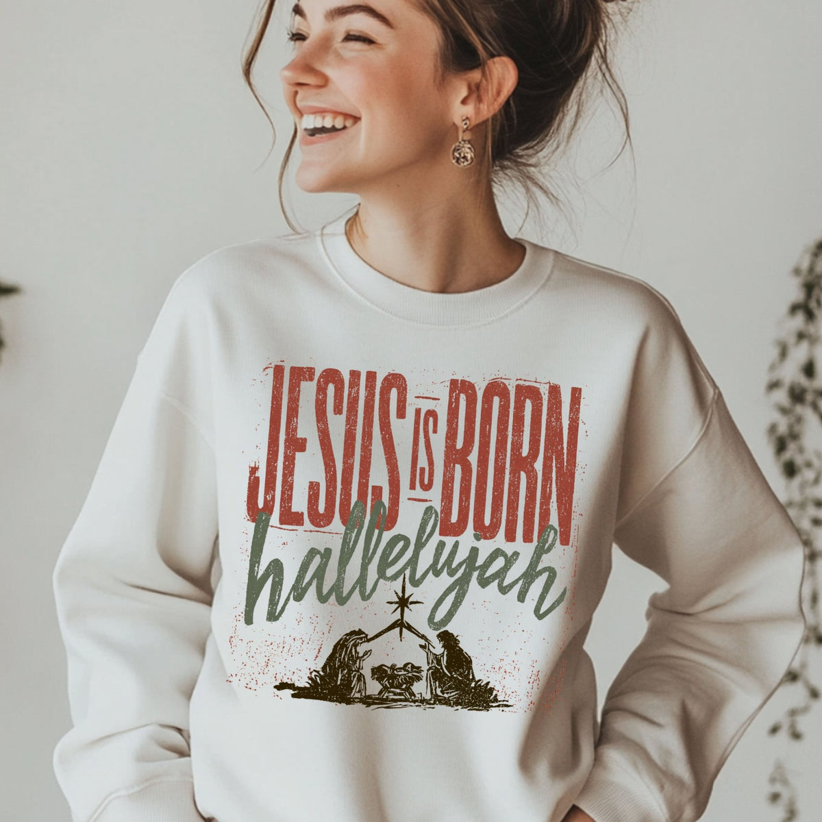 Jesus is Born, Hallelujah - CC Ivory - Sunfire Tees