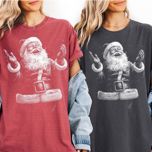 Jolly Vintage Santa - Comfort Colors - Sunfire Tees