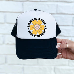 Kindness is Free Trucker Cap - Sunfire Tees