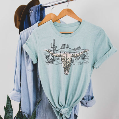 Leopard Cow Skull - Sunfire Tees