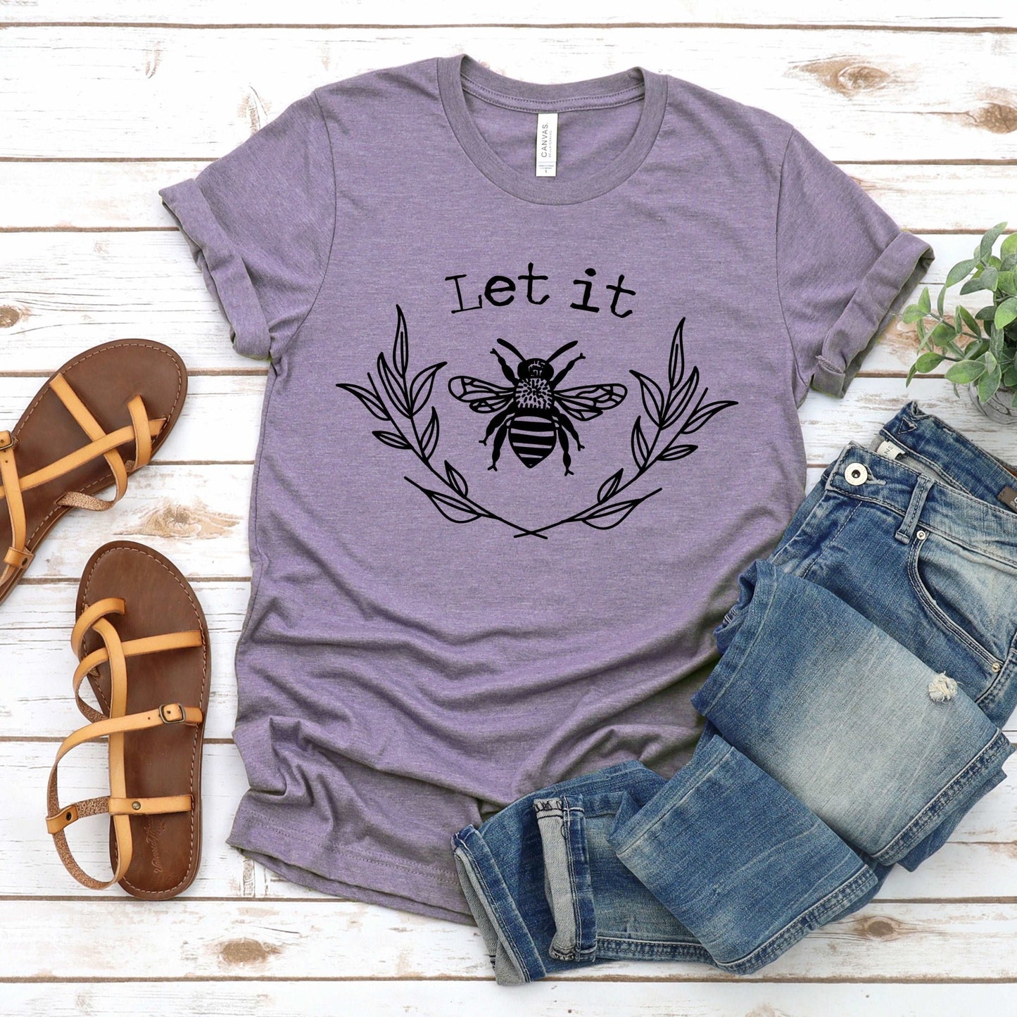 Let it Bee - heather purple - Sunfire Tees