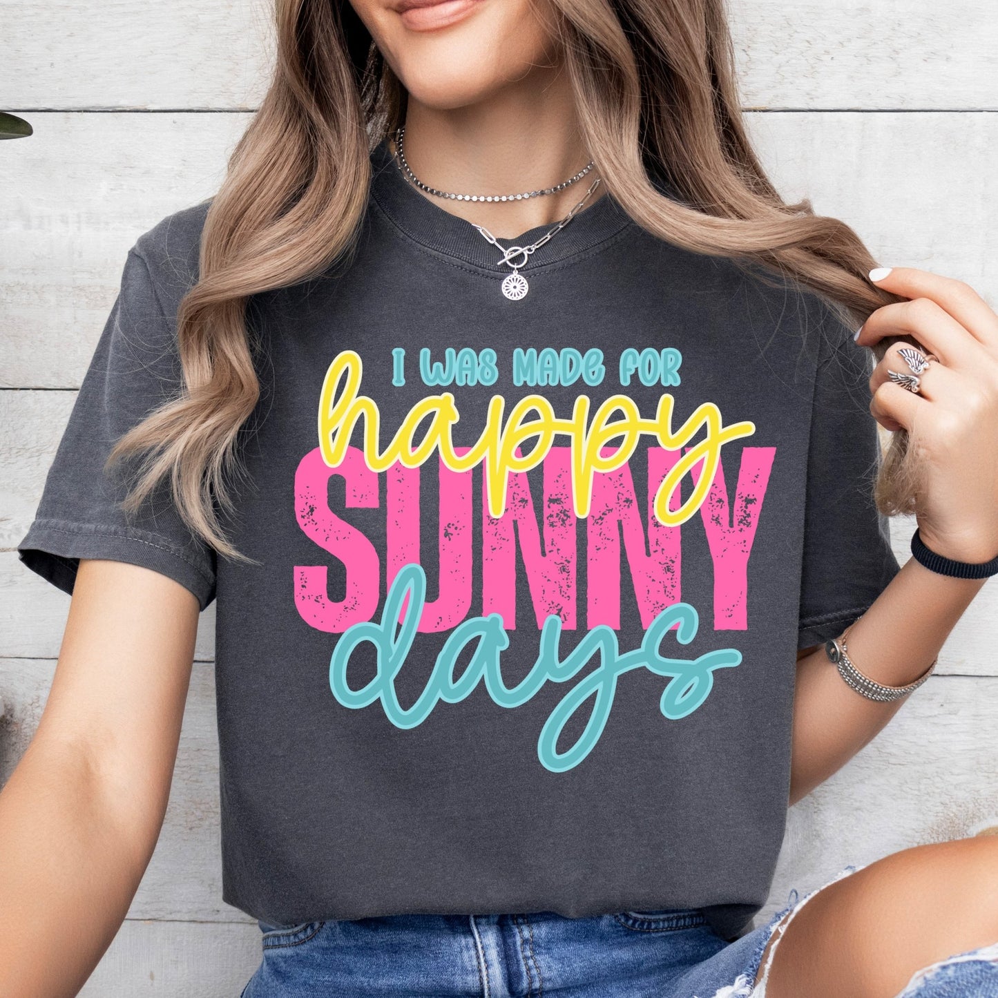 Made for Happy Sunny Days - charcoal - Sunfire Tees