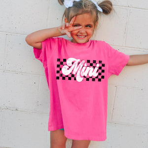 Mama Mini Checkered Puff Print - Sunfire Tees