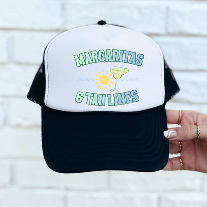 Margaritas & Tan Lines Trucker Hat - Sunfire Tees