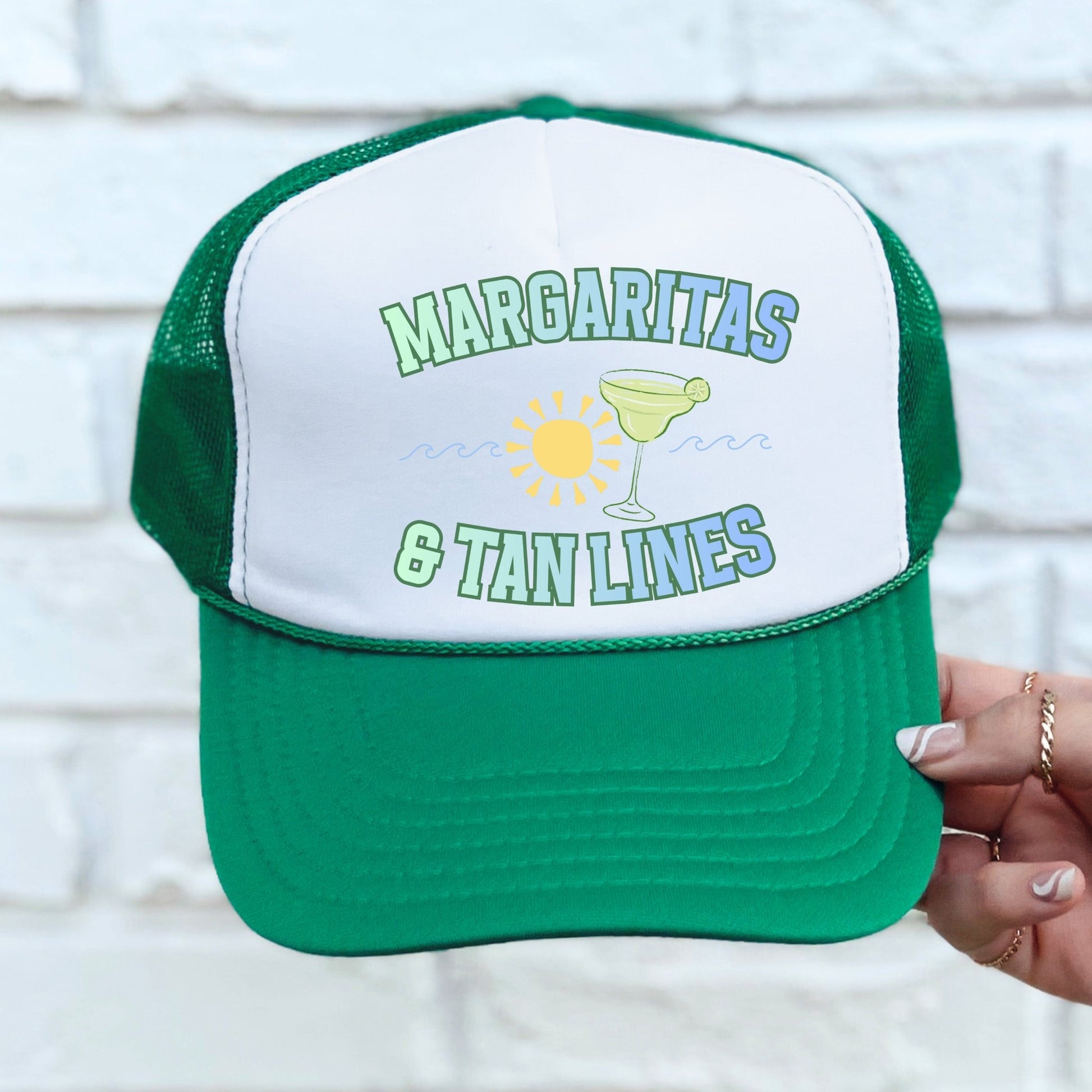 Margaritas & Tan Lines Trucker Hat - Sunfire Tees