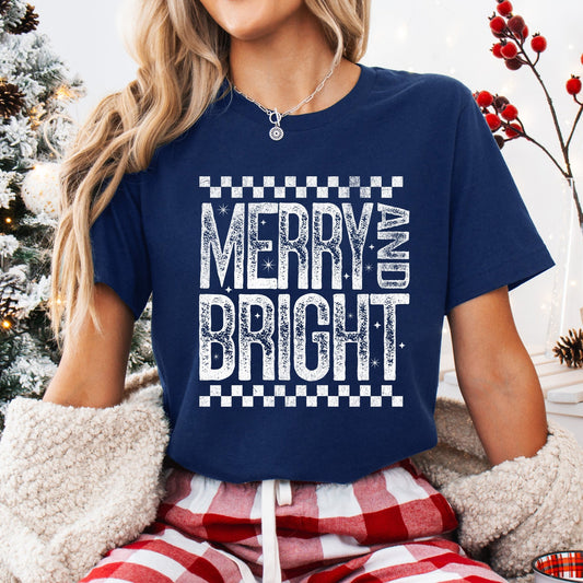 Merry and Bright - Navy - Sunfire Tees