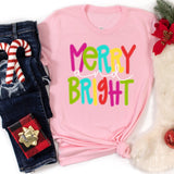 Merry and Bright - pink - Sunfire Tees