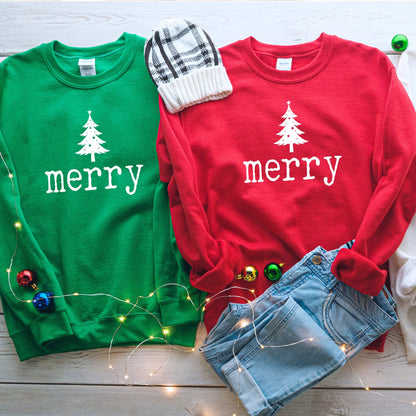Merry Tree - Gildan Sweatshirt - Sunfire Tees