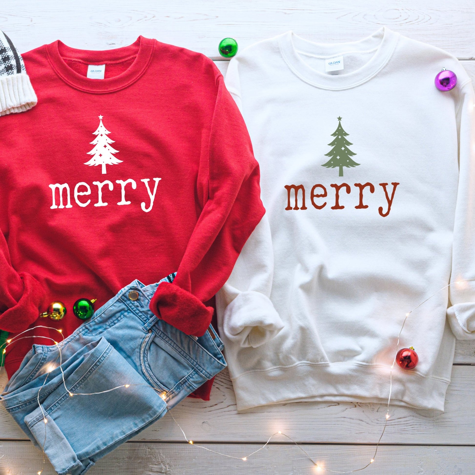 Merry Tree - Gildan Sweatshirt - Sunfire Tees