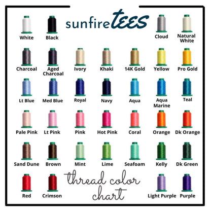 Monogrammed Comfort Colors Pocket Shirt - Embroidered - Sunfire Tees