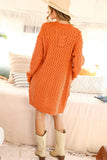 Open Front Patch Pocket Textured Knitted Cardigan VJ81329 - Sunfire Tees