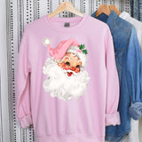 Vintage Santa on Pink