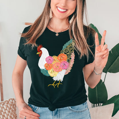 Preppy Chicken on Comfort Colors - Sunfire Tees