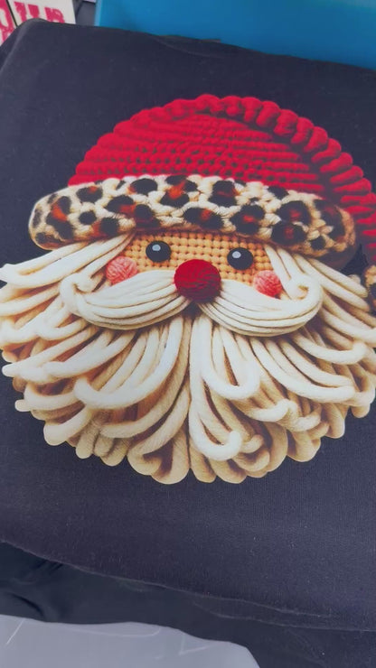 Faux Yarn Santa - black