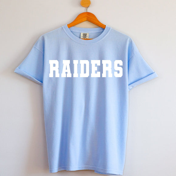 Puff Raiders on Comfort Colors Hydranga - Sunfire Tees