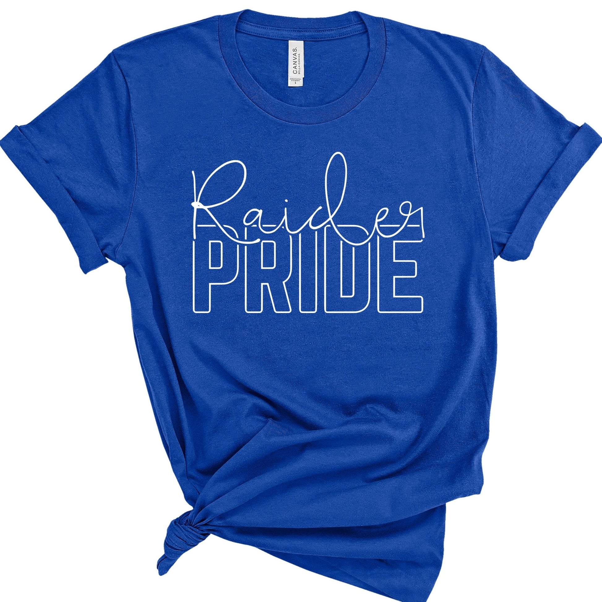 Raider Pride - royal w/ white print - Sunfire Tees