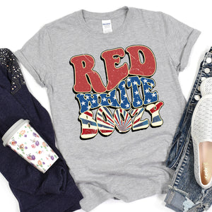 Red White and Boozy - athletic gray