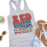 Red White and Boozy - athletic gray