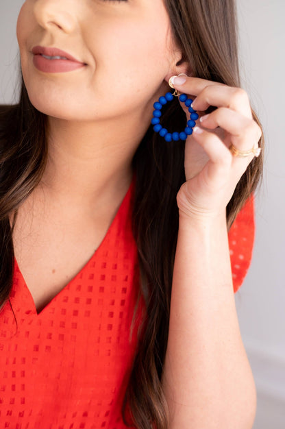 Royal Blue Nora Earrings - Sunfire Tees