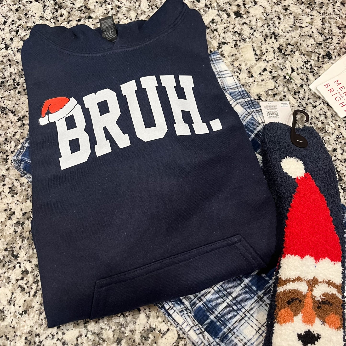Santa Bruh - navy - Sunfire Tees