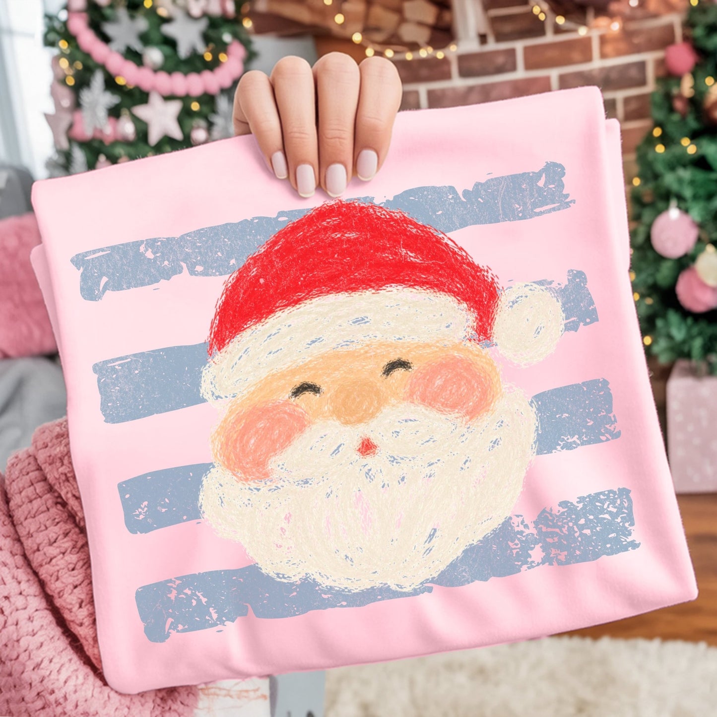 Striped Santa - CC Blossom - Sunfire Tees
