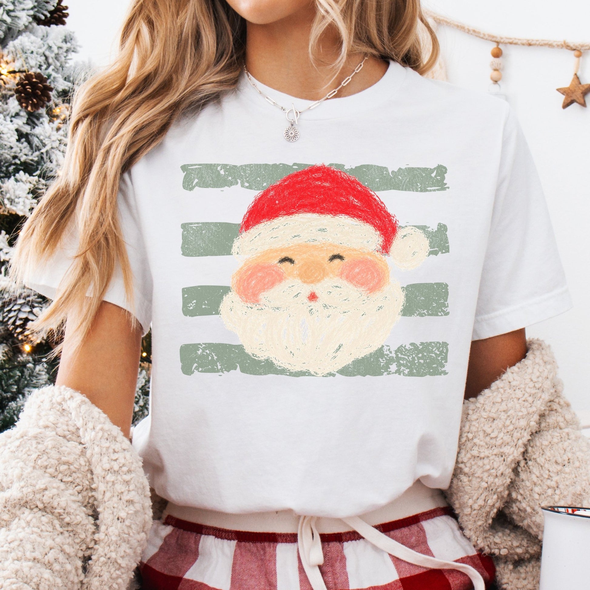 Striped Santa - CC White - Sunfire Tees