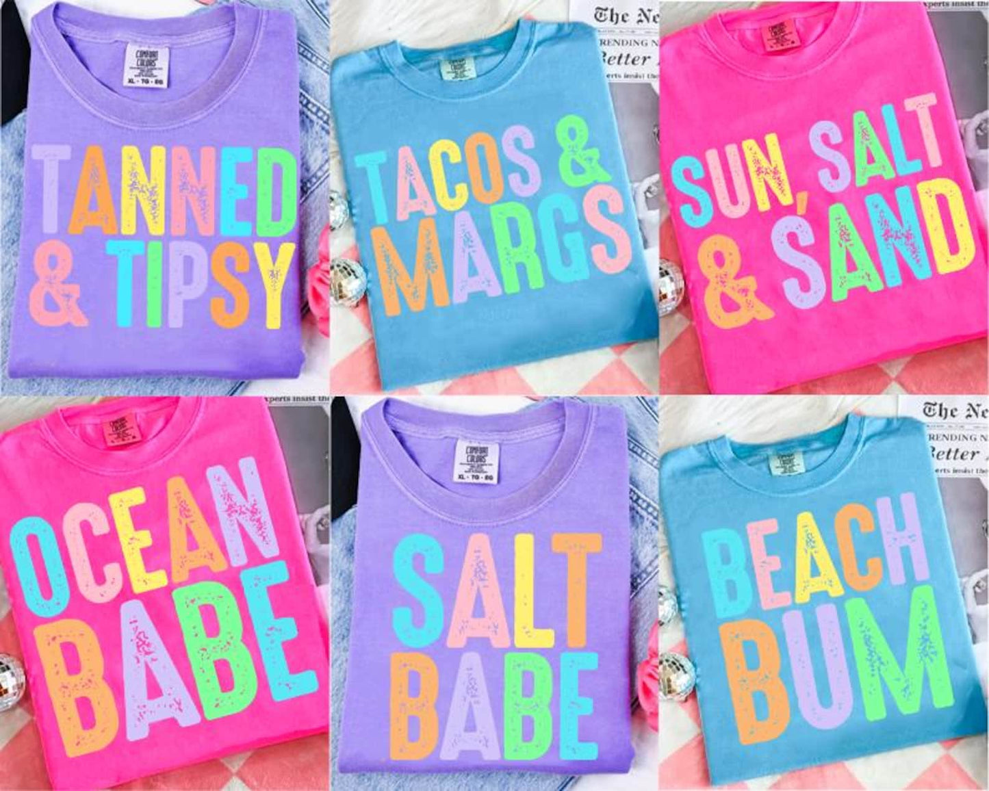 Summer Tees - Comfort Colors - Sunfire Tees