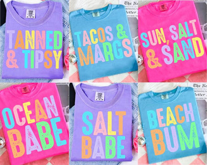 Summer Tees - Comfort Colors - Sunfire Tees