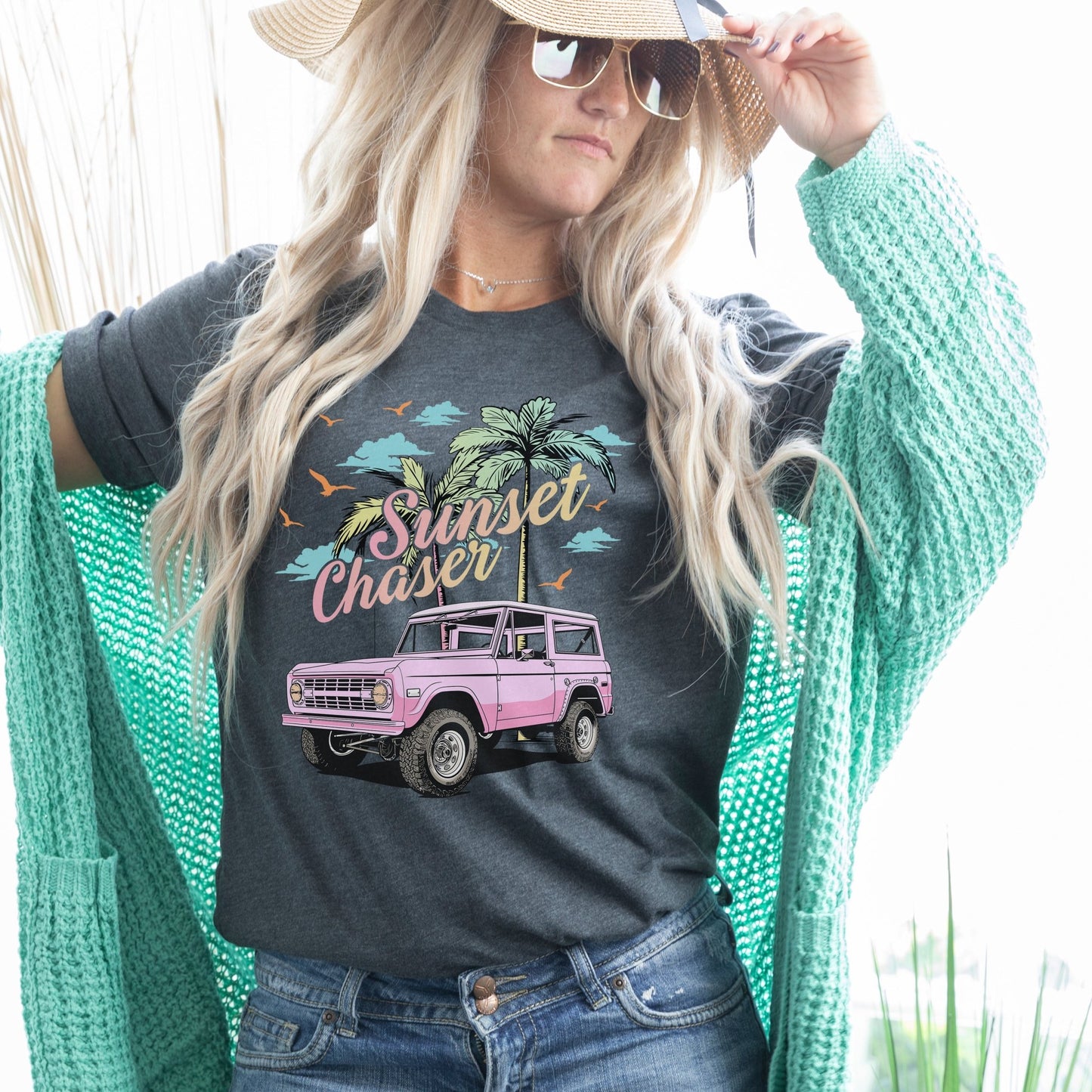 Sunset Chaser - dark heather - Sunfire Tees