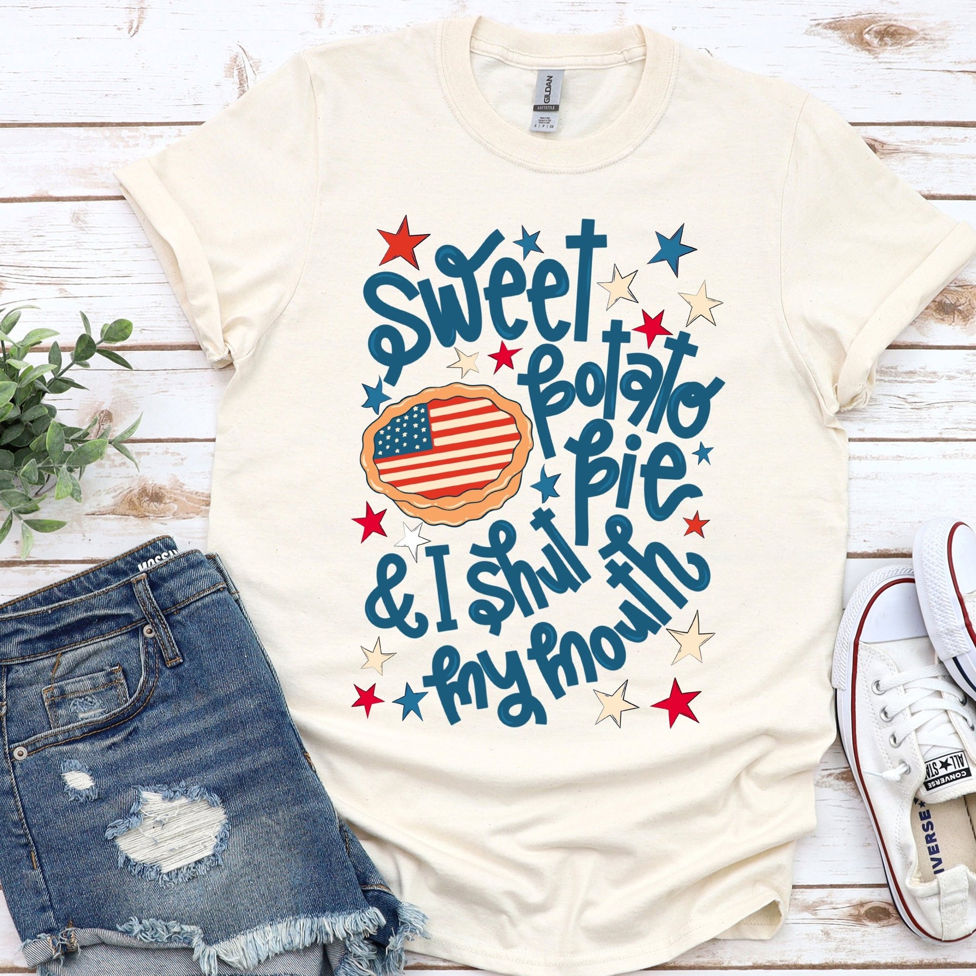 Sweet Potato Pie & I Shut My Mouth - natural - Sunfire Tees