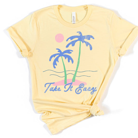 Take it Easy - heather french vanilla - Sunfire Tees