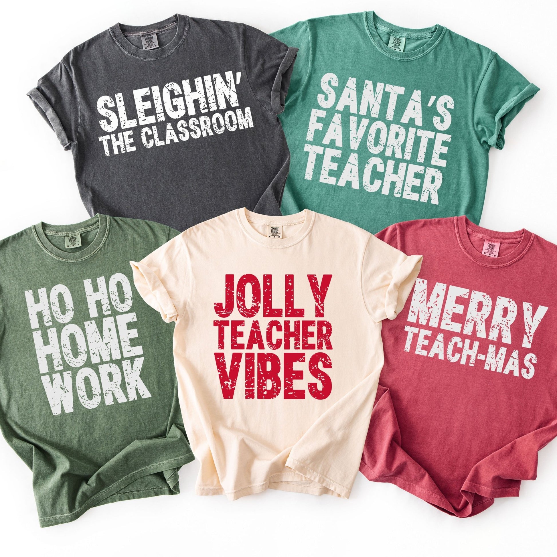 Teacher Christmas Tees - Comfort Colors - Sunfire Tees
