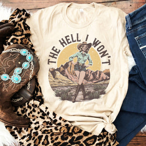 The Hell I Won't - natural - Sunfire Tees