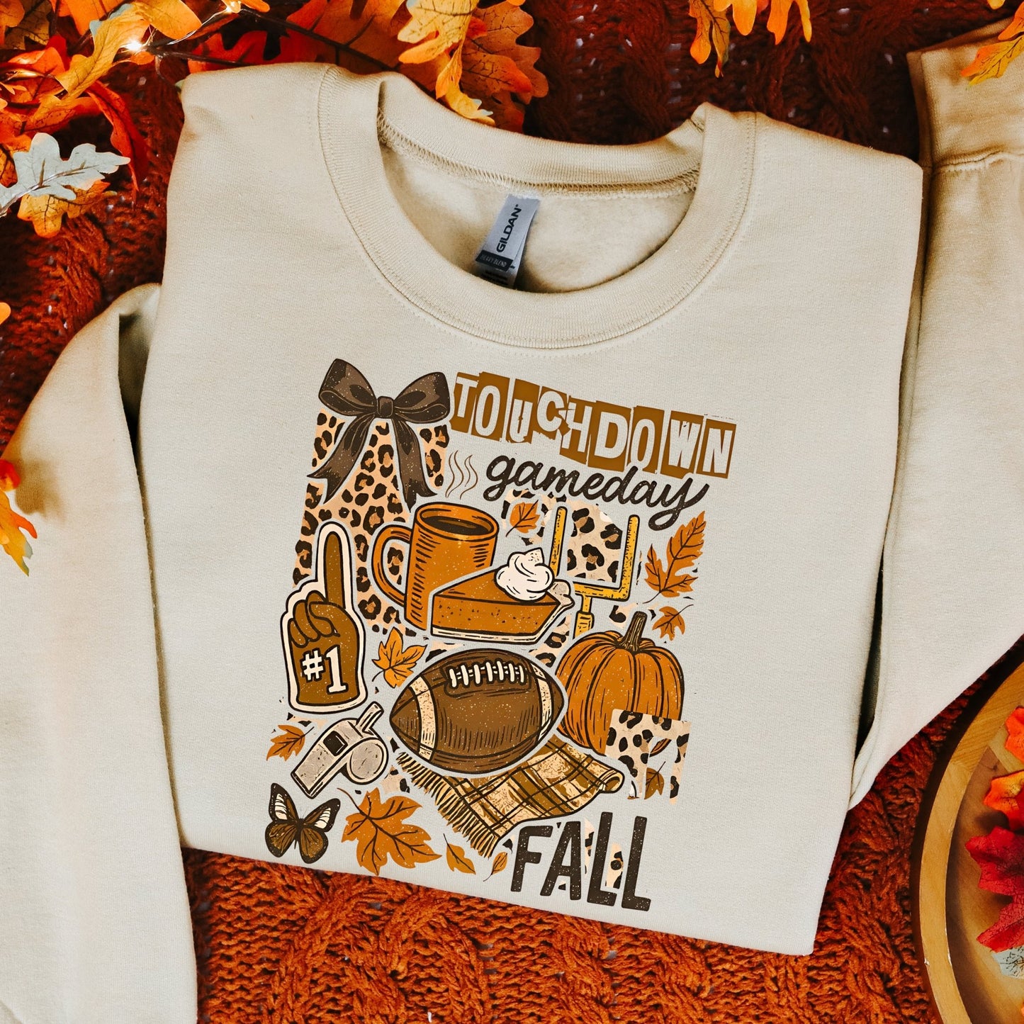 Touchdown Gameday Fall Football - Sand - Sunfire Tees