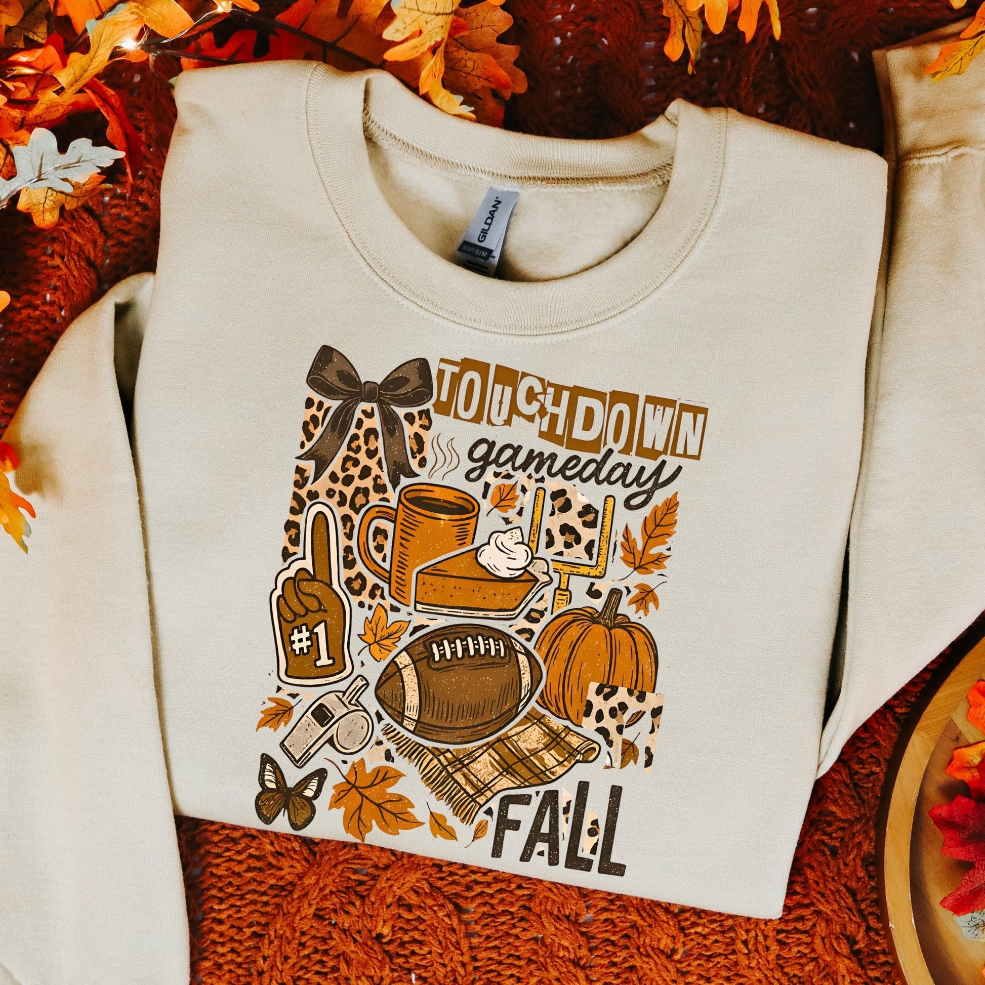 Touchdown Gameday Fall Football - Sand - Sunfire Tees