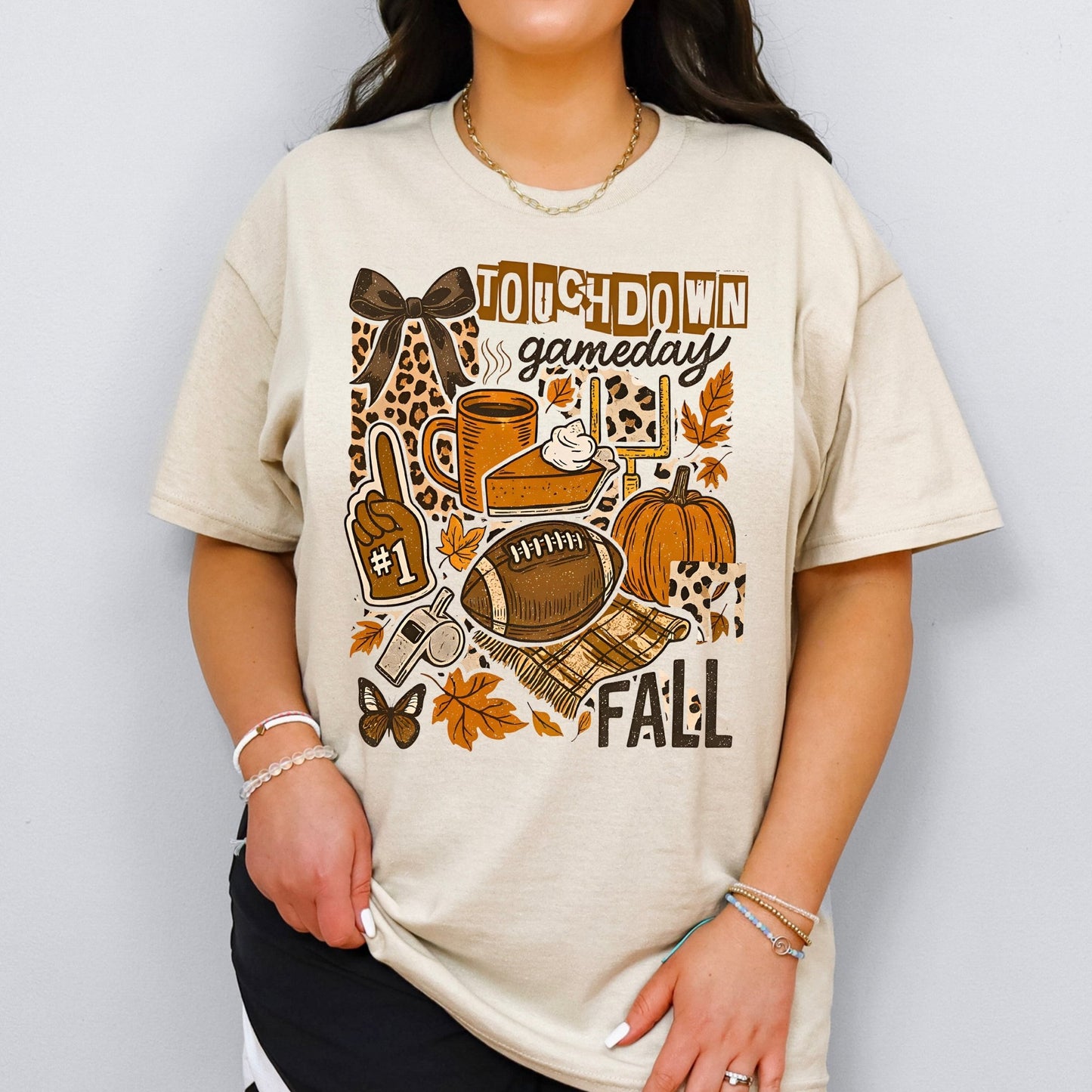 Touchdown Gameday Fall Football - Sand - Sunfire Tees
